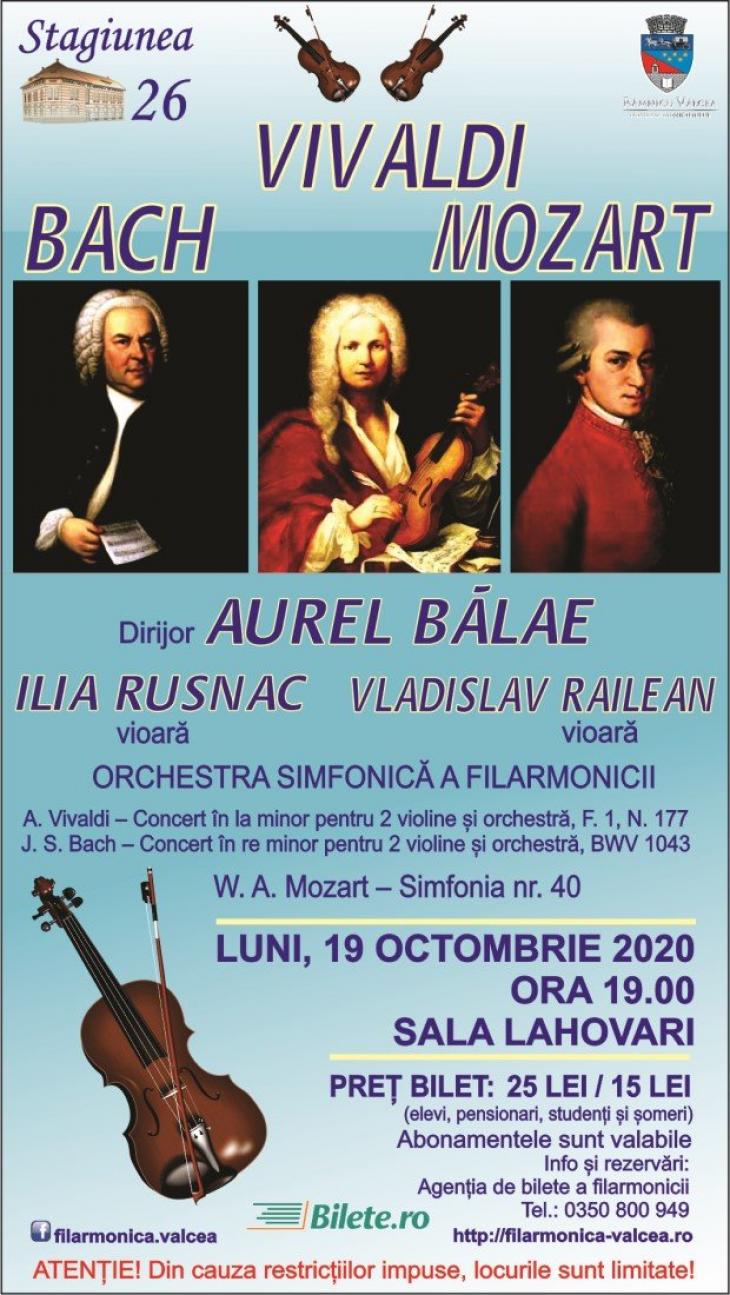 tempo appeal exegesis Vivaldi, Bach, Mozart - Bilete la Muzică clasică - Filarmonica “Ion  Dumitrescu”, Râmnicu Vâlcea, 19 octombrie 2020 - Show Pass